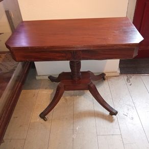 19th century mahogany games /tea table.