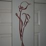 Embroidered flowers on a wall picture Image 4