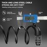 Bike Lock 1500mm x 12mm, Bike Cable Lock High Security, with 5-Digit Combination Code, Long Bicycle Locker Combination for Bike Cycle, Moto, Scooter, Door, Gate, Fence Brand: ValueMax Image 7
