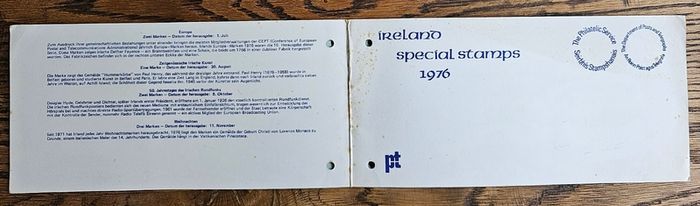 Ireland 1976 Stamp Booklet All Perfect Stamps