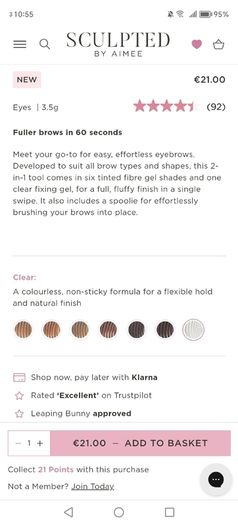 Sculpted by Aimee Easy Brow Clear Fixing Gel