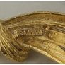 Monet Vintage Brooch Textured Gold Tone Elegant Design Signed Image 3