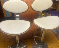 Two Cream Bar Stools