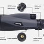 HD Zoom Monocular 10-30x60 with Tripod and Phone Adapter - Birdwatching/Hiking/Travel Image 9