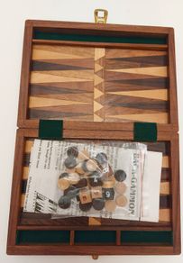 Travel Size Wooden Backgammon Set