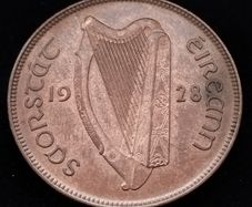 [#2631] - Ireland 1928 | Irish 1d | Irish 1 Penny | KM.3 | UNC