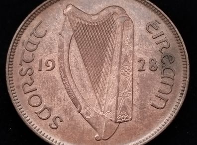 [#2631] - Ireland 1928 | Irish 1d | Irish 1 Penny | KM.3 | UNC