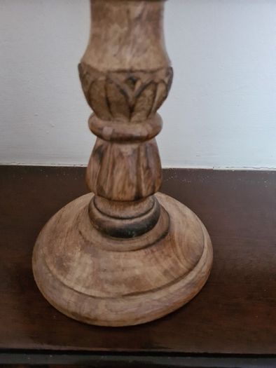 wooden candle holder