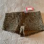 BNWT Edikted Leopard Printed Twill Micro Shorts Image 2