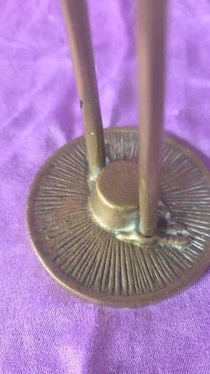 Vintage brass crane ornament