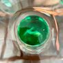 Tall Vintage Artisan Green Wine Water Glasses Sweden 1990s Image 9