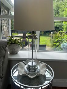 Glass table lamp