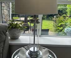 Glass table lamp
