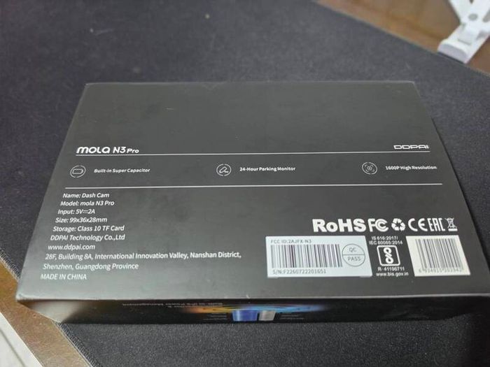 DDPAI Mola N3 Pro Dash Cam + 64GB Memory Card