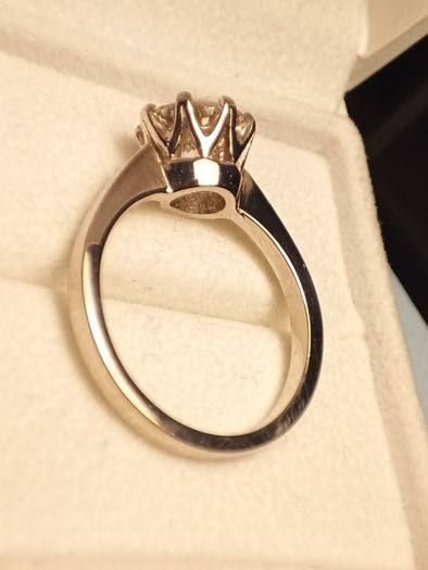 18ct White Gold Hand Made 2ct.Diamond Solitaire Ring