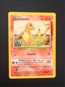 Vintage Pokemon Card Charmander 46/102 Base Set WOTC 1999