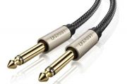 6.5mm Male to Male Stereo Auxiliary Aux Audio Cable 2m Grey