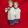NAO by Lladro porcelain figurine Two Choir Boys with Trumpet Image 8