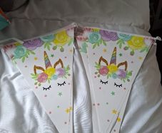 Unicorn birthday bunting