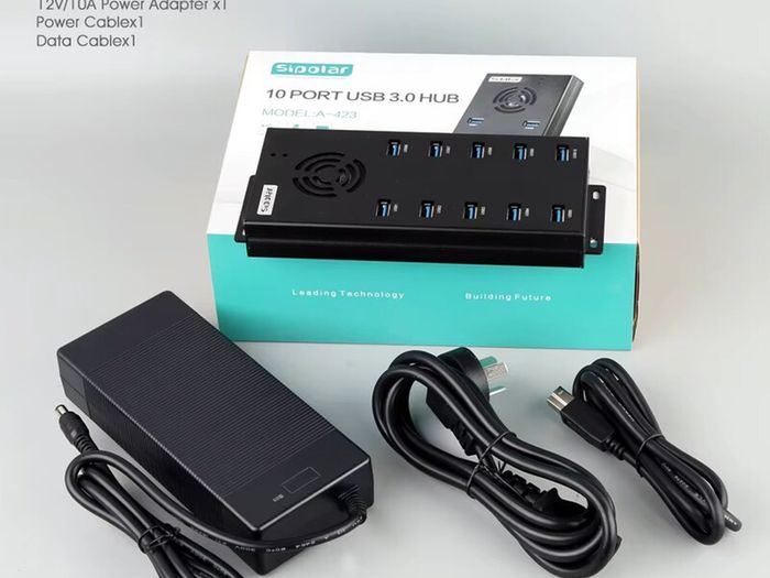 Sipolar A-423 10 Ports USB 3.0 Industrial USB Hub