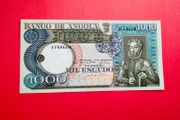 Angola  1000.  Escudos  1973.  PICK 108. SCARCE . ( uncirculated )