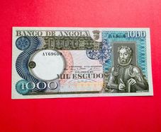 Angola  1000.  Escudos  1973.  PICK 108. SCARCE . ( uncirculated )