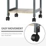 Multi-tier Rolling Kitchen Trolley Serving Cart with 3-Bottle Wine Rack, 1 Drawer, 1 Tray Image 3