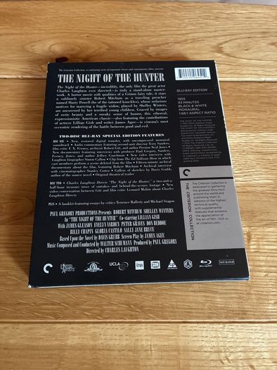 Criterion Collection Blu Ray. The Night of the Hunter