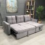 grey velvet sofa with Storage Free delivery Image 5