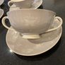 Royal Doulton 'bridal veil' set of six soup bowls and matching saucers Image 4