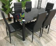 Glass dining table set with 6 chairs Free Delivery