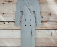 4th Arq BODHI Suede Trench Coat Smoky Blue