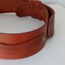 Thick Curved Brown Leather Belt with Studs Image 5