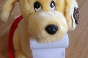 Cute Labrador on lead toy
