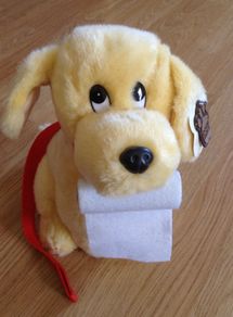 Cute Labrador on lead toy