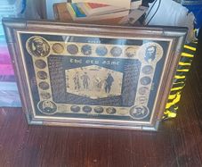 GLASS golf picture,back painted