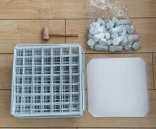 White wire storage cubes