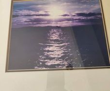 Framed Old Photo Of Sun Set.