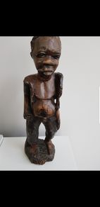 African Tall Wooden Statue