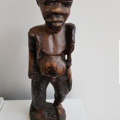 African Tall Wooden Statue