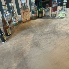 10 miniature bottles.