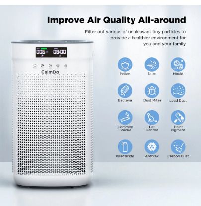 BRAND NEW Air Purifier For Home True HEPA Filters Digital LED display negative ion generator usb Rechargeable Desktop Air Cleaner