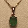 Lovely Petite Natural Zambian Emerald Pendant & Chain Image 7