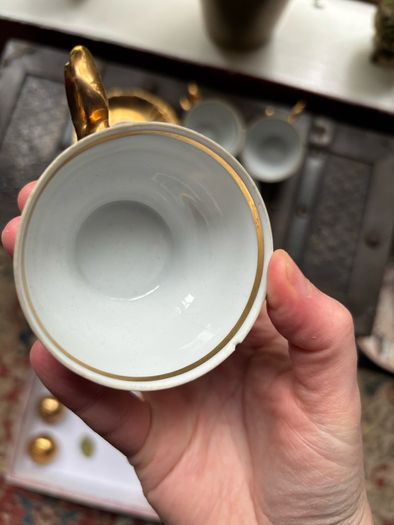 Complete 15-Piece Vintage STW Bavaria Porcelain 24K Gold Coffee & Tea Service