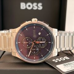 BOSS Peak 2.0 Chronograph 45mm Blue Matte Dial Steel Bracelet Watch 1514189