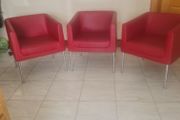 3 x orangebox tub chairs