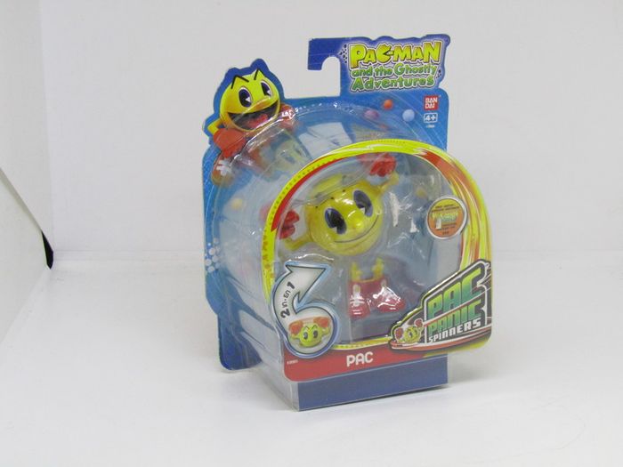 BANDAI Pac Man and the Ghostly Adventures, Panic Spinner Action Figure 2 in 1 Pack