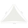 Sunshade Sail 160 g/m.sqr White 4.5x4.5x4.5 m HDPE Image 6