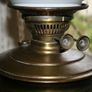 Vintage 1800s Oil Lamp Converted To Electric Oil Gwtw Table Lamp With Milk Glass Shade H-22" Image 10