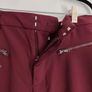 Gap burgundy skinny trousers, zip details, size 8 Image 3